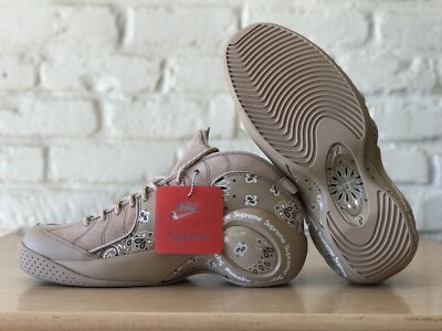 Supreme x Nike Zoom Air Flight 95 Tan Hemp Wheat Men Basketball Sz