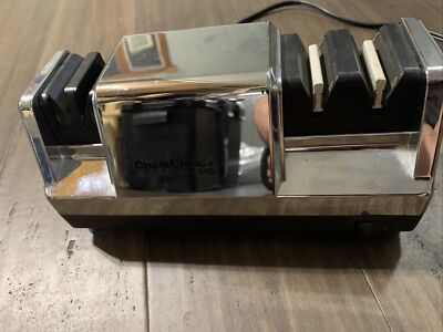 Chefs Choice 110 CHROME Electric Knife Sharpener 3-Stage Diamond Hone 