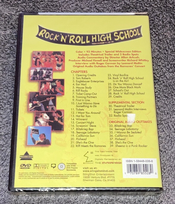 Rock n Roll High School DVD/Blu-ray P.J. Soles Ramones Mary