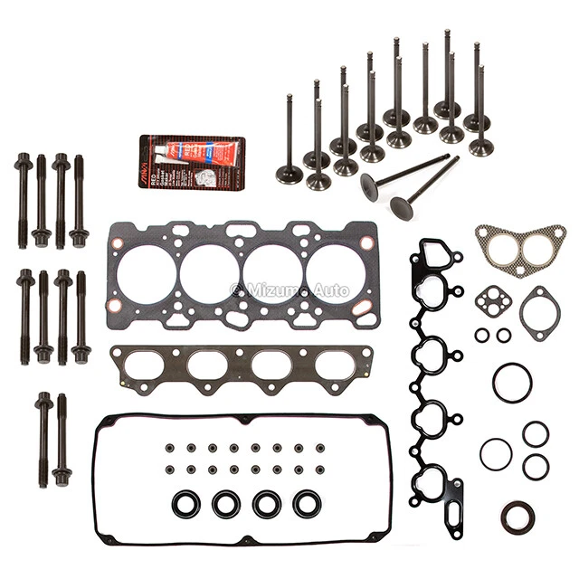 Juego de juntas de culata válvulas de escape de admisión aptas para 97-99 Mitsubishi Montero Sport 4G64 Foto 2 de 4