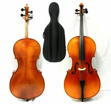 Advanced 4/4 Size Cello W/Professional Set up + Case+ Bow + Free Shipping!