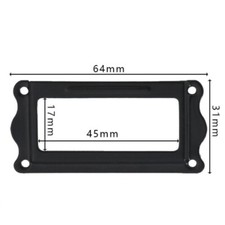 Post Office Library 64x31mm File Drawer Tag Frame Label Holder Black 10Pcs