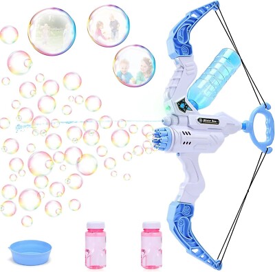 2 in 1 Kids Bow and Arrow Bubble Machine Shooting Water Gun Birthday Party