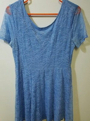 Forever 21 size 12 blue lace dress # | eBay