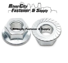 M10-1.25 JIS Flange Nuts Small Hex M10x1.25 Nut 10mm x 1.25 Serrated Flange 10.9