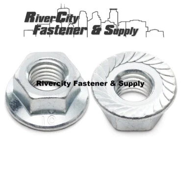 RIVERCITY FASTENER & SUPPLY M10-1.25 JIS Flange Nuts Small Hex M10x1.25 Nut 10mm x 1.25 Serrated Flange 10.9