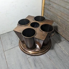 Vintage Art Deco Copper Wine Bottle Chiller Cooler - Tapered Ice Bucket