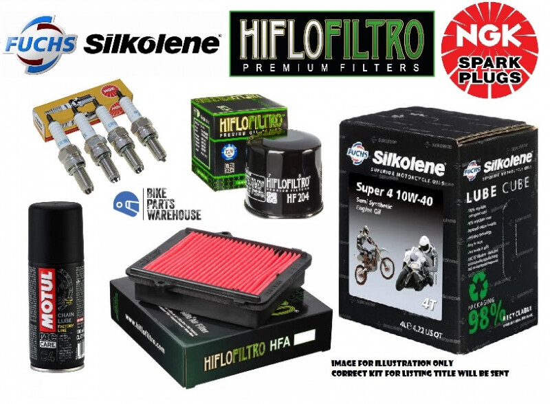 SUZUKI GSXR750 K5 2005 FULL SERVICE KIT SILKOLENE OIL FILTERS FREE CHAIN LUBE