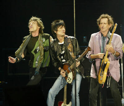 Mick Jagger Ron Wood Keith Richards perform on opening night of th- Old Photo