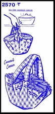Mail Order 2570-T Casserole Dish Carrier Two Tone Fabric Sewing Pattern 1950's