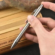 Titanium Alloy Pocket Ball Pen Business Signature Pen Portable Outdoor EDC Pen