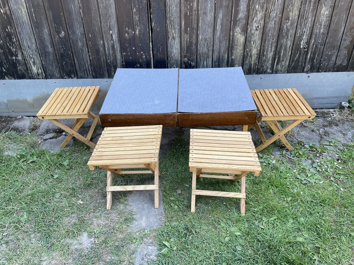 Vintage folding picnic deals table
