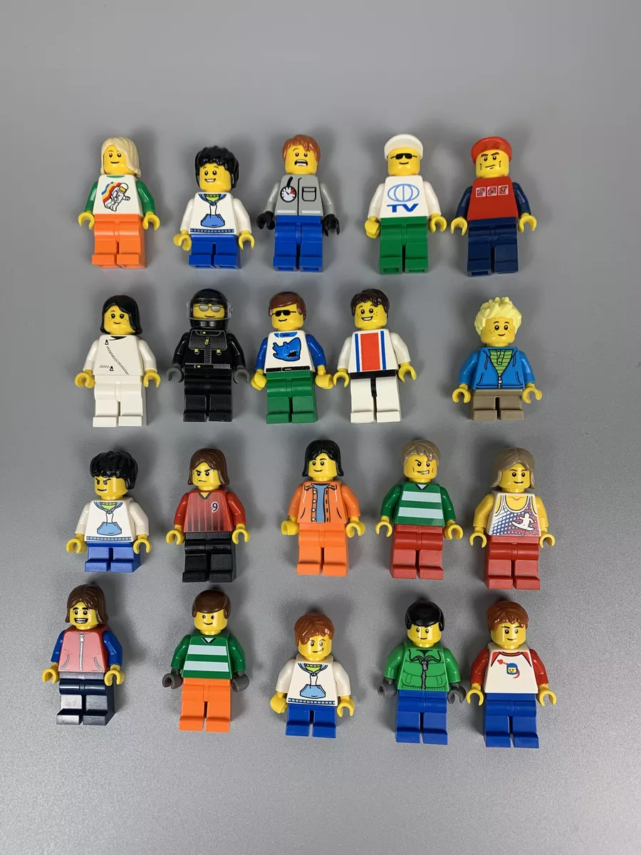 Lego Man Male Boys Gentlemen w/ Accessory Random Town City Minifigures Lot  of 5