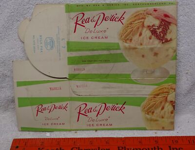 * Vintage - REA & DERICK - 1/2 Gallon - ICE CREAM CONTAINER - UNUSED - Hard2Find