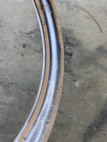 Vintage Chevy Wheel Trim Ring 15.5" outside diameter - Picture 10 of 12