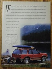 1991 MAZDA NAVAJO 4 Wheel Drive Magazine Ad - Kayaking Big Lake Mountains