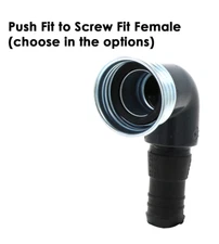 Right Angled Gas Mask to Anaesthetic Mask Connector (Screw Fit to Push Fit)