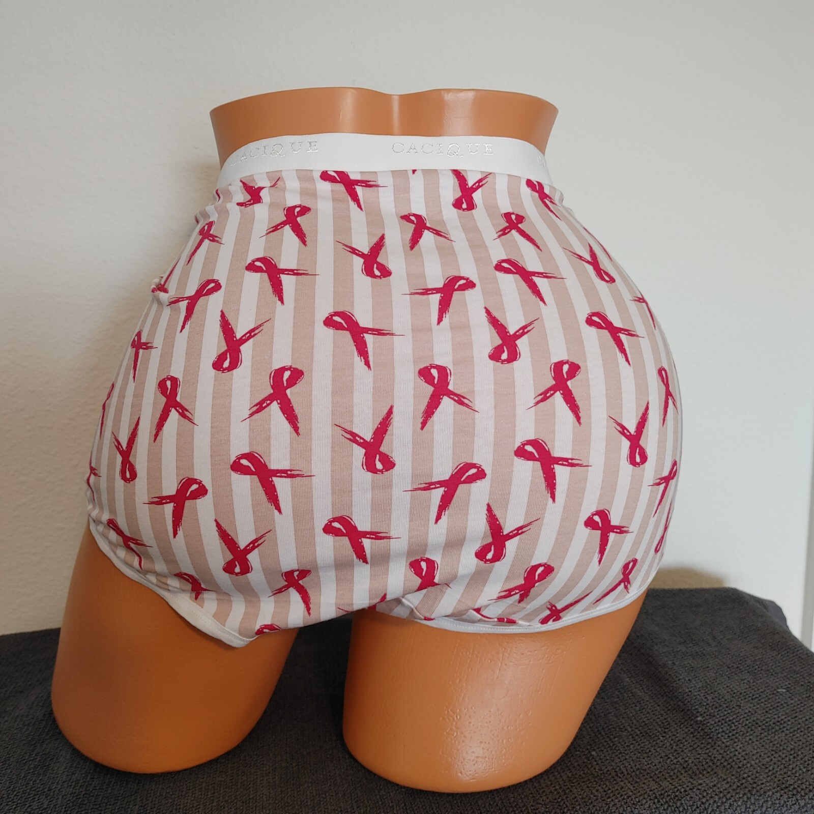 LANE BRYANT CACIQUE COTTON FULL BRIEF PANTY18/20 PLUS PINK RIBBON