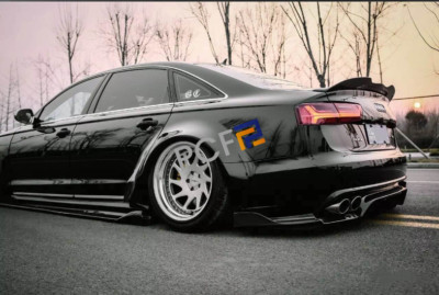 FOR 12-18 AUDI A6 S6 C7 Real Carbon Fiber Rear Trunk Spoiler Wing Deck Ducktail