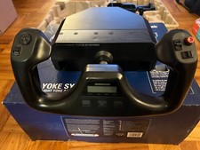 LOGITECH/SAITEK FLIGHT YOKE AND 3-LEVER QUADRANT MODULE USED