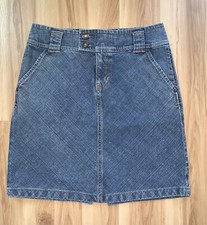 2005 GAP Denim Pencil Skirt Size 4 High Waist Stretch Back Slit Y2K EUC