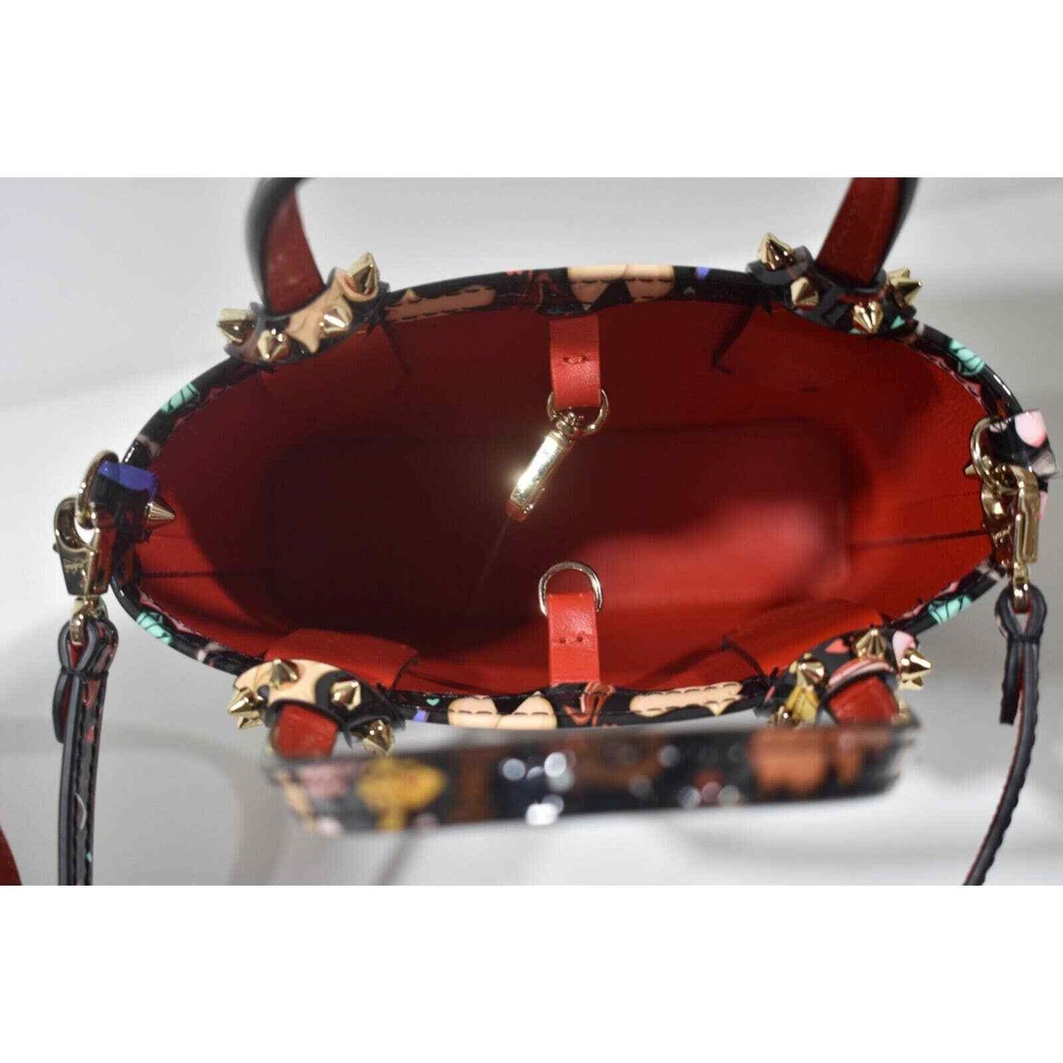 Christian Louboutin Cabata Mini Black Patent Bored Leather
