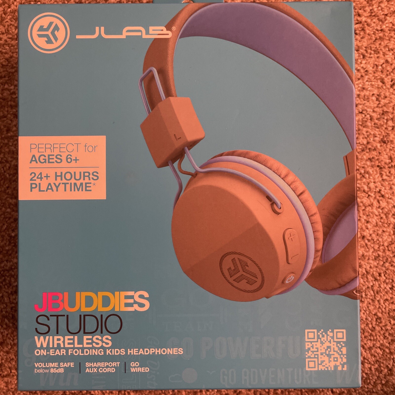 JLab JBuddies Studio Wireless Kids Bluetooth On-Ear Headphones Noise Isolation