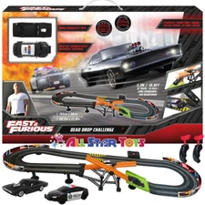 Fast & Furious Dead Drop Challenge Slot Car Racing Track Police Dodge Charger