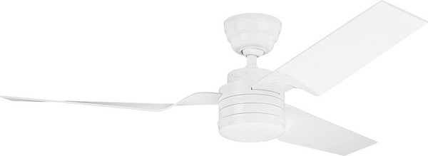 Moderner Design Deckenventilator Hunter Flight 132 Cm Weiß Mit Wandschalter-image