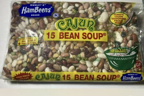 4 Bags Hurst's Cajun Hambeens 15 Bean Soup With Season Packet 20Oz. Bags Fresh