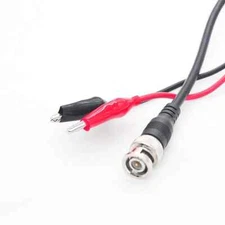 Copper BNC Connector to 2 Alligator Clip Oscilloscope Probe Test Lead Cable
