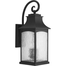 Maison 3-Light Textured Black Water Seeded Gl...