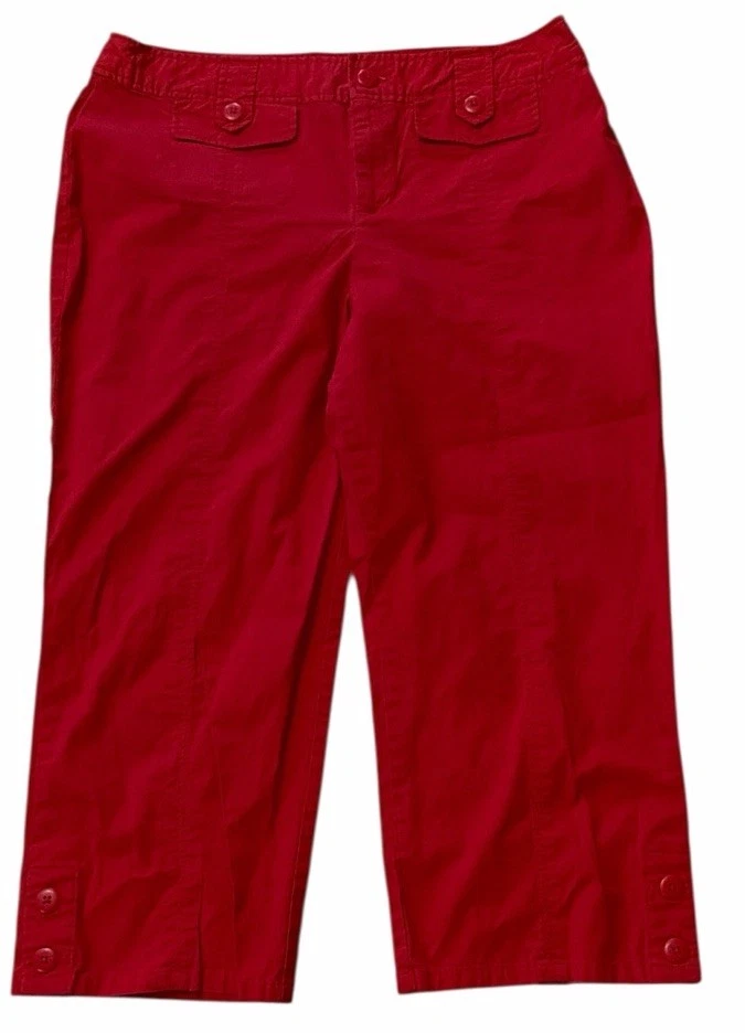 Allison Britney Capri Pants Womens Sz 14 Stretch Cotton Spandex