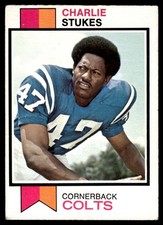 1973 Topps CHARLIE STUKES #516 Baltimore Colts Rookie RC corner wear