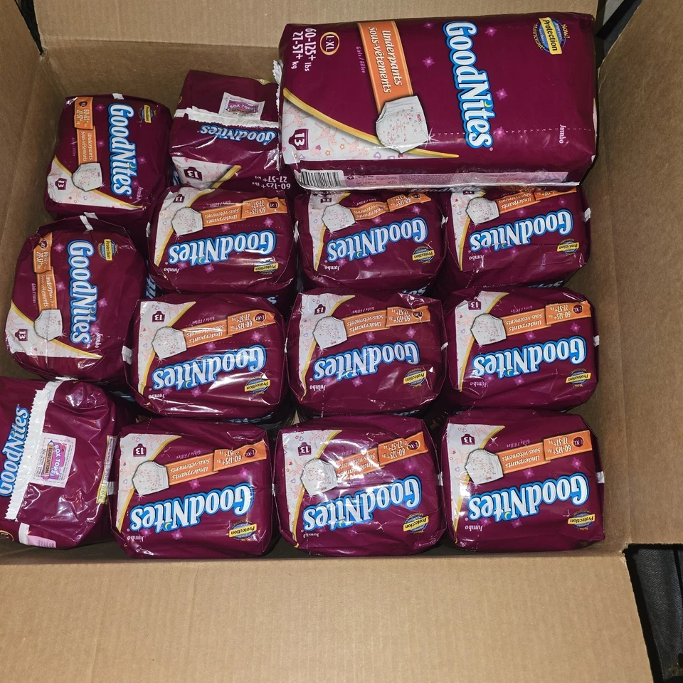 Vintage 2002 2005 GoodNites Youth Girls Pull-Ups UnderPants 13 XL Teen Diapers  - Image 2 of 2