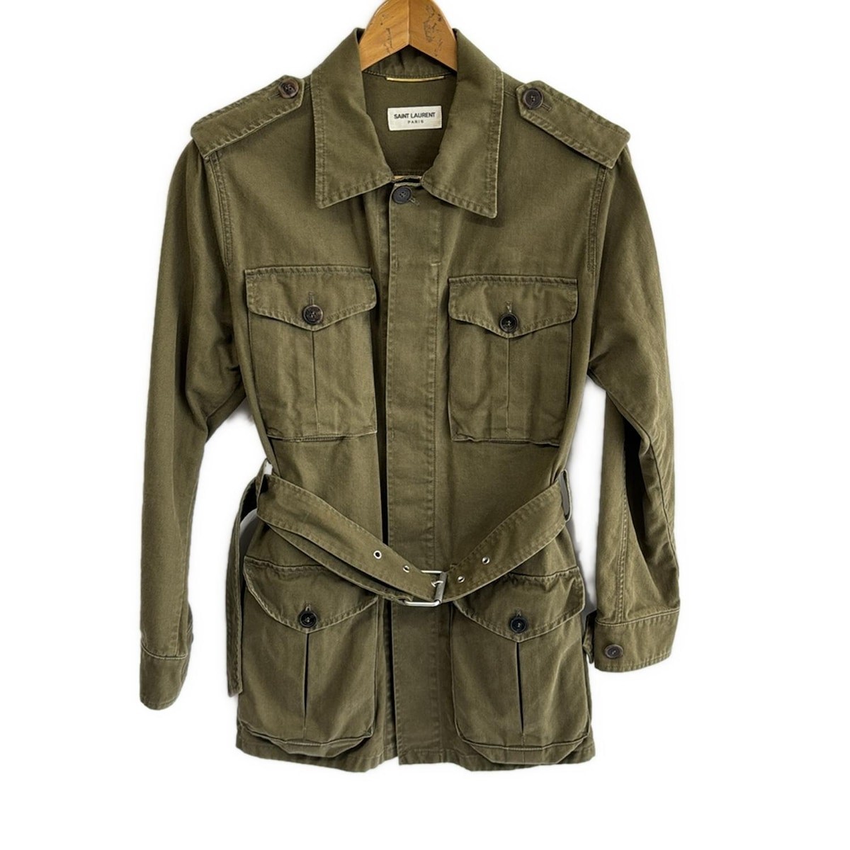 Giacca donna kaki originale SAINT LAURENT PARIS 415153