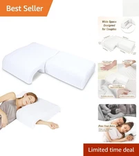 Soft Side Sleeper Memory Foam Pillow with Arm Hole - Breathable & Washable