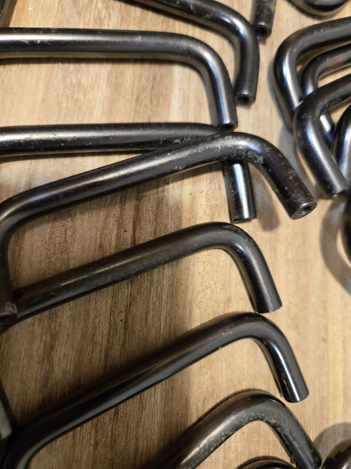 31 Muebles MCM Vintage Cajón Puerta Metal Tiradores Pólvora Gris Manijas 3" Ctr. Foto 3 de 4