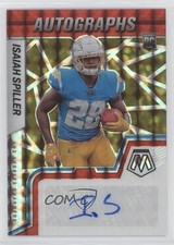 2022 Mosaic Rookie Choice Fusion Red & Yellow Prizm Isaiah Spiller Auto 0qw3