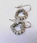 Brighton UR Loved Silver & Crystal Open Heart  Wire Earrings — photo 2