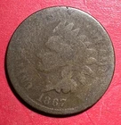 1867 US Indian Head Cent! Semi Key Date! Lower Mintage! Old US Coin!