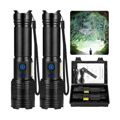 Rechargeable Flashlights 90,000 High Lumens - 2 Pack, Super Bri... USA FAST SHIP