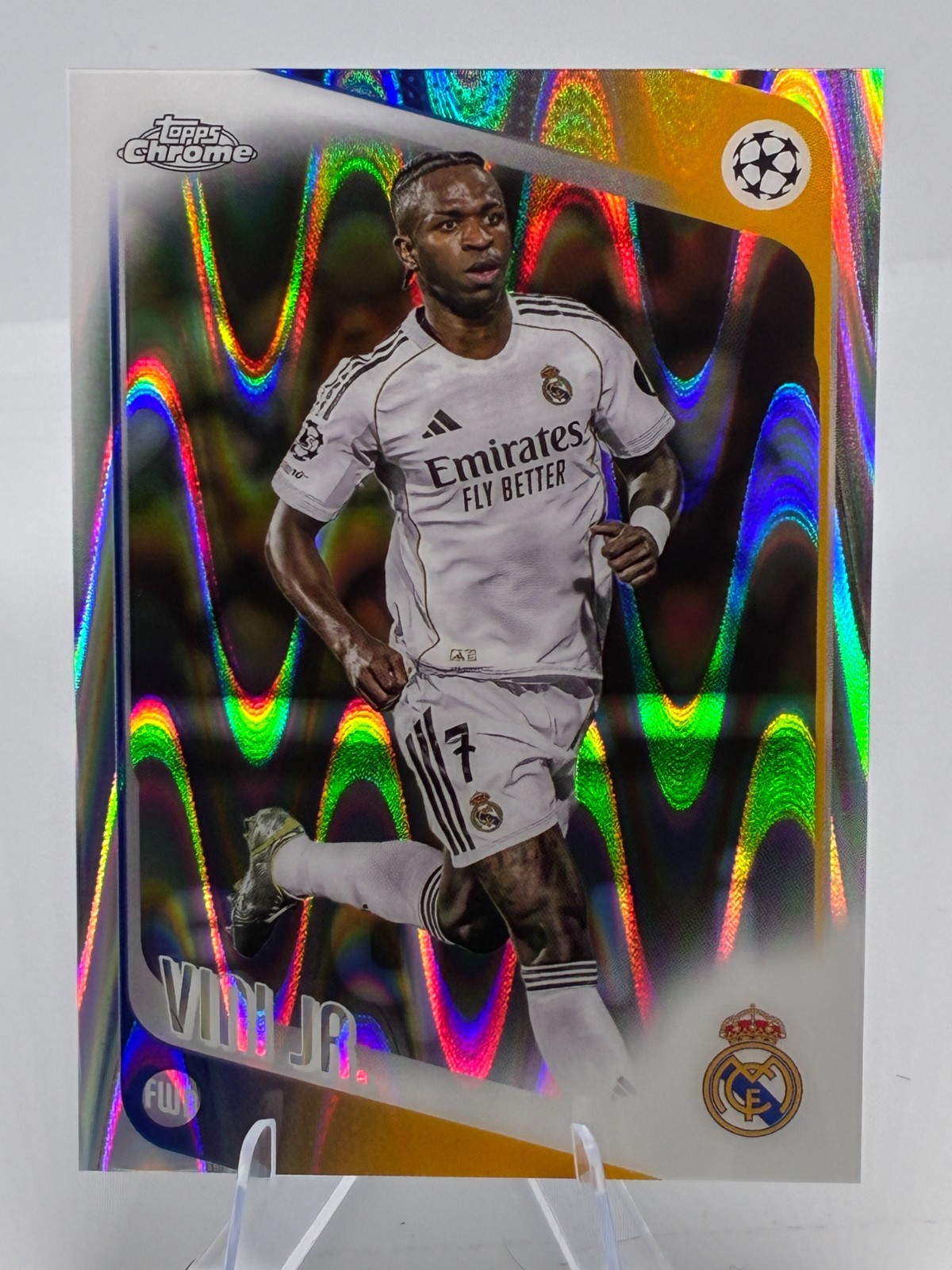 2025-26 TOPPS CHROME UEFA CLUB COMPETITIONS - VINICIUS JR #115 RAYWAVE REFRACTOR