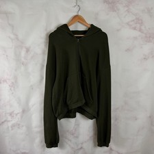 Greg Ross Hoodie Green Heavyweight Zip-Up Hoodie Oversized Boxy M L California