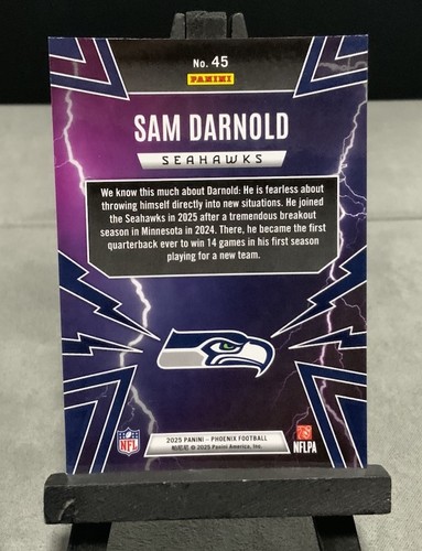 2025 Panini Phoenix - Thunderbirds Sam Darnold #45 Seattle Seahawks - Picture 2 of 2