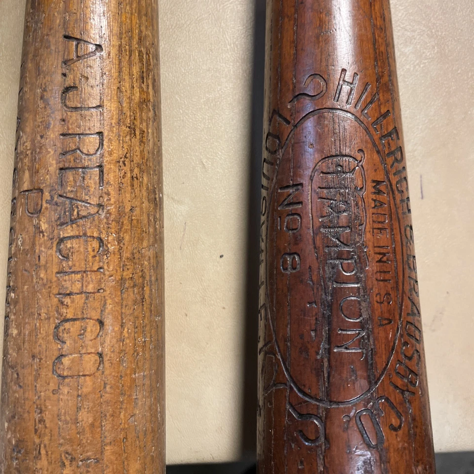 LOT OF TWO EARLY 1900’S BATS - A REACH AND A HILLERICH & BRADSBY CO. - Image 3 of 4
