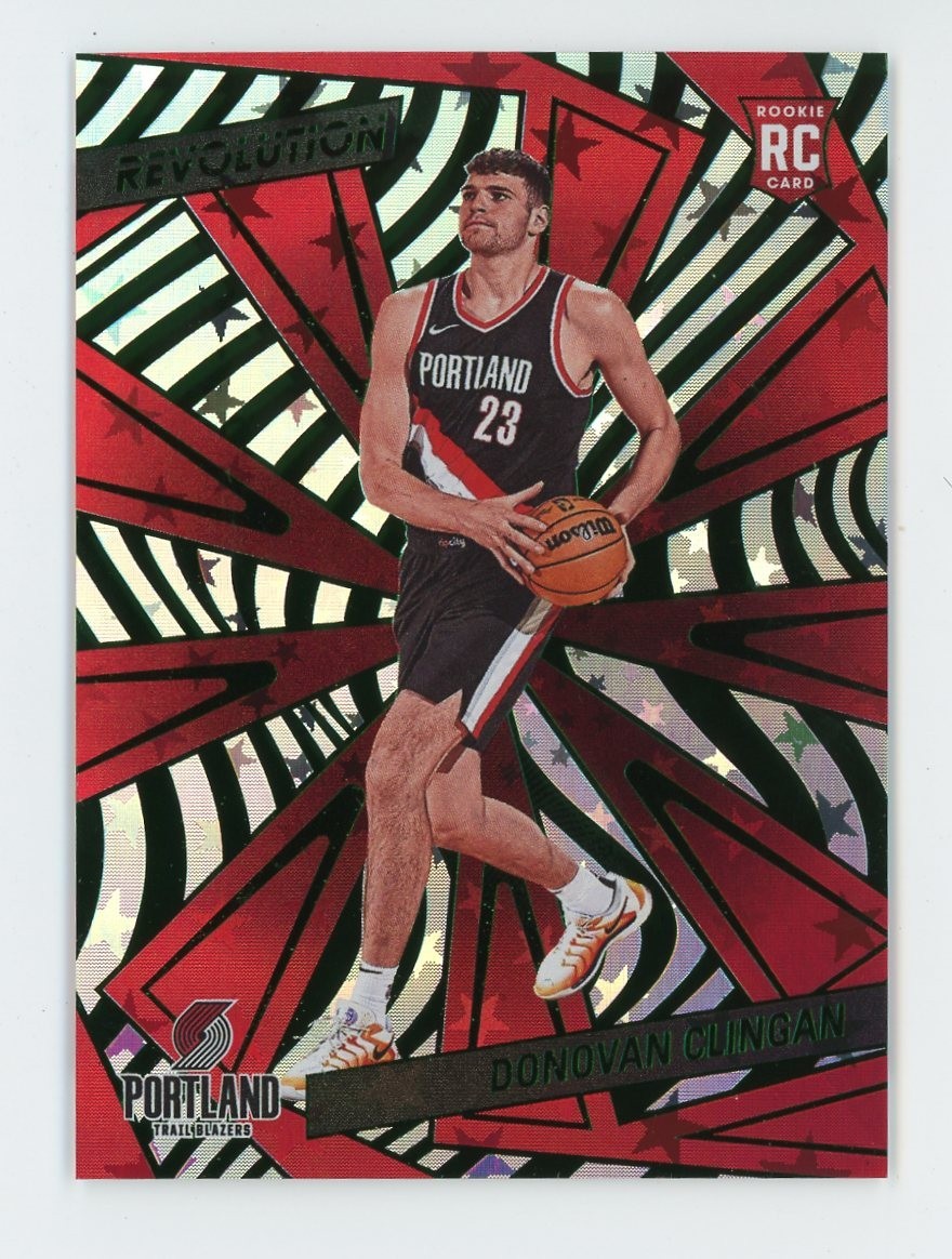2024-25 Panini Revolution RC #108 Donovan Clingan Green Astro /125 Rookie