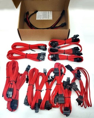 Corsair Red and Black Standard Power Cable Kit Model CP-8920049