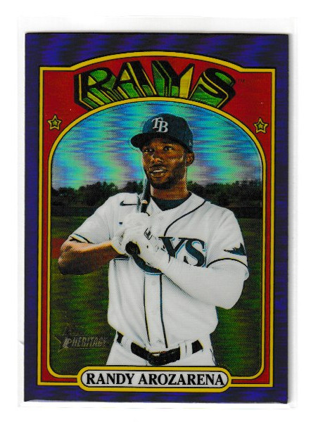 2021 Topps Heritage High Number - Randy Arozarena #663 Chrome Purple Refractor
