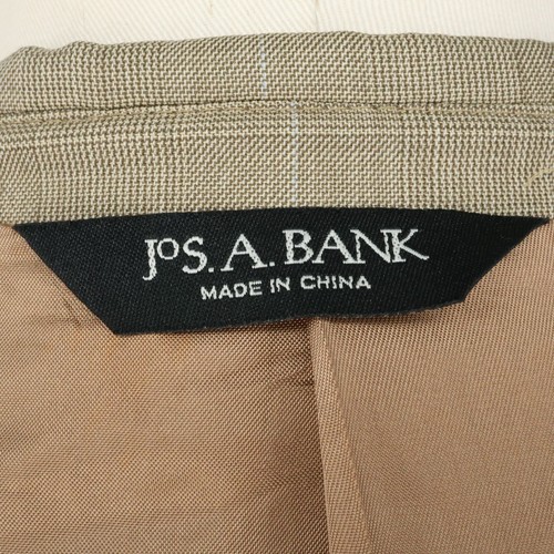 Manteau de sport homme Jos A Bank 38S beige laine cachemire doublé GlenPlaid veste blazer - Photo 13/18